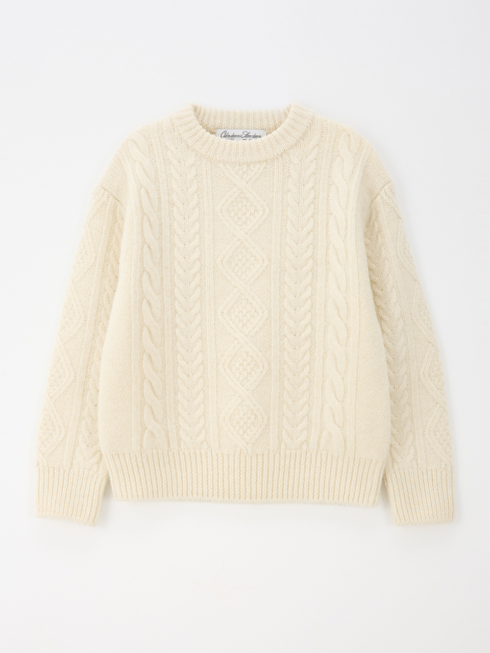 Classic fisher-man knit_ivory