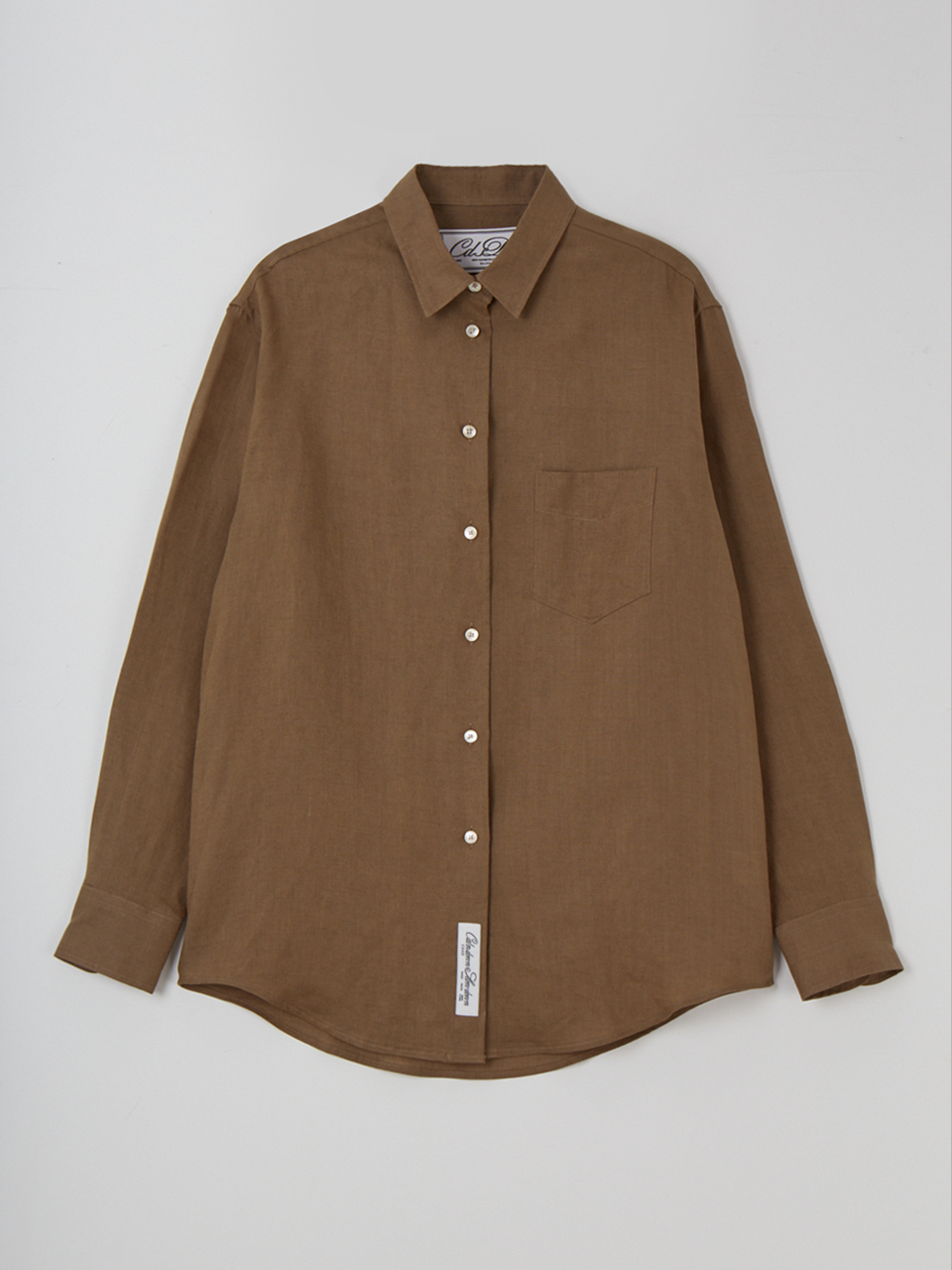 Classic linen shirts_brown